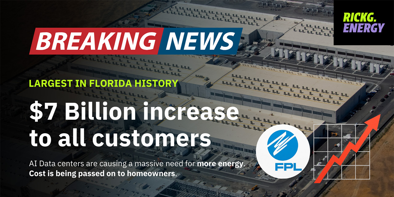 Breaking News Florida Largest Electric Increase Flyer - Contact Rick G Energy today